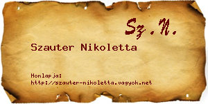 Szauter Nikoletta névjegykártya
